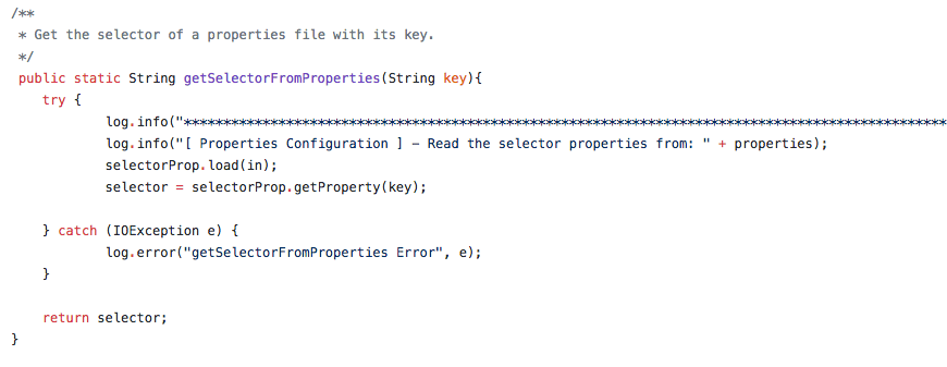 getselector