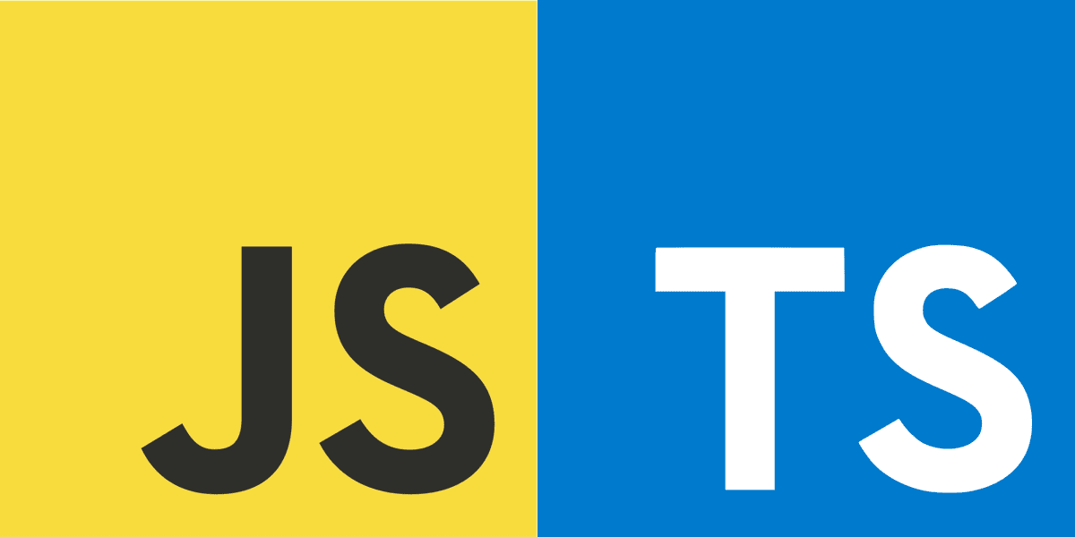 Logos de JavaScript (JS) y TypeScript (TS).